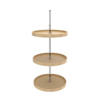 Rev-A-Shelf Classic 20" Full-Circle 3-Shelf Lazy Susan - 38" H Corner Wall in Almond