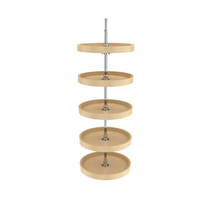 Rev-A-Shelf Classic 18" Full-Circle 5-Shelf Lazy Susan - Walk-In Pantry in Almond