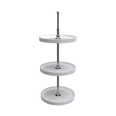 Rev-A-Shelf 18" Full-Circle Lazy Susan for 38" H Corner Wall Cabinets - 3-Shelf - Polymer in White