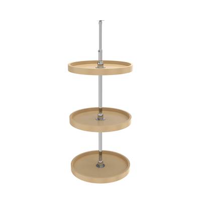 Rev-A-Shelf 18" Full-Circle Lazy Susan for 38" H Corner Wall Cabinets - 3-Shelf - Polymer in Almond