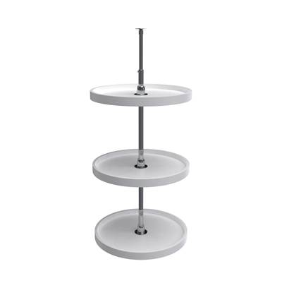 Rev-A-Shelf 20" Full-Circle Lazy Susan for 38" H Corner Wall Cabinets - 3-Shelf - Polymer in White