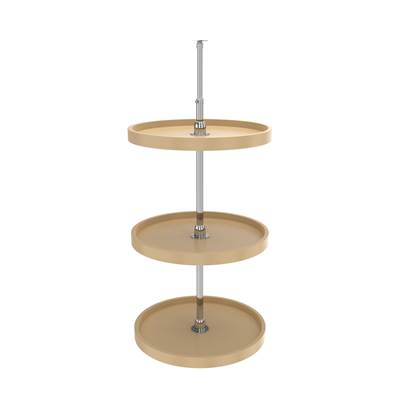 Rev-A-Shelf 20" Full-Circle Lazy Susan for 38" H Corner Wall Cabinets - 3-Shelf - Polymer in Almond