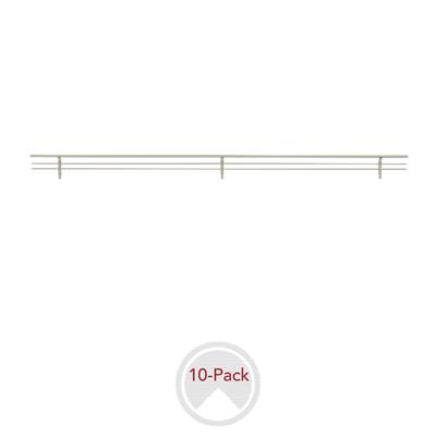 Rev-A-Shelf Sidelines Closet Shoe Rail - 10 Pack in Satin Nickel