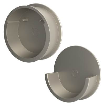 Rev-A-Shelf Closet Rod End Caps for Sidelines in Satin Nickel