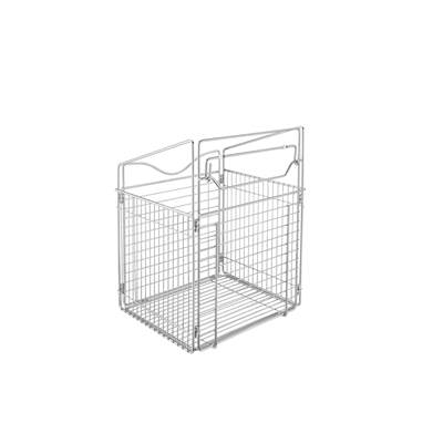 Rev-A-Shelf Classic Closet Steel Tilt Out Hamper for Custom Closet Systems in Chrome