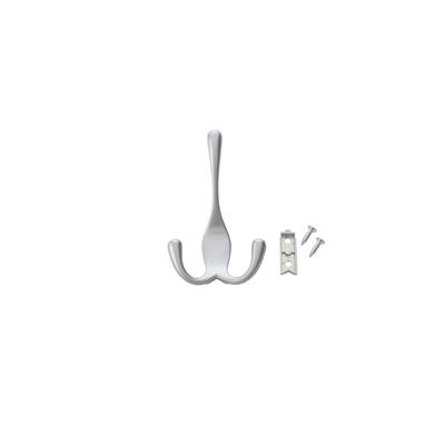 Rev-A-Shelf 3-Way Decorative Wall/Closet Panel Hook in Satin Chrome