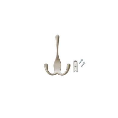 Rev-A-Shelf 3-Way Decorative Wall/Closet Panel Hook in Satin Nickel