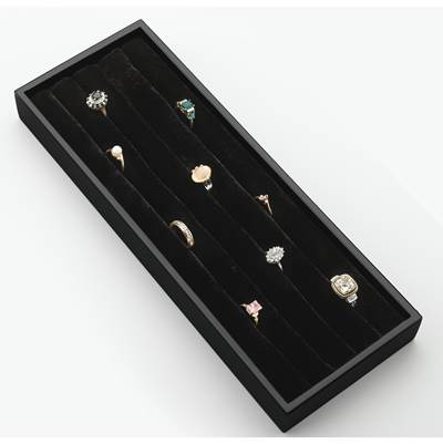 Rev-A-Shelf Felt Lined Ring Holder in Black