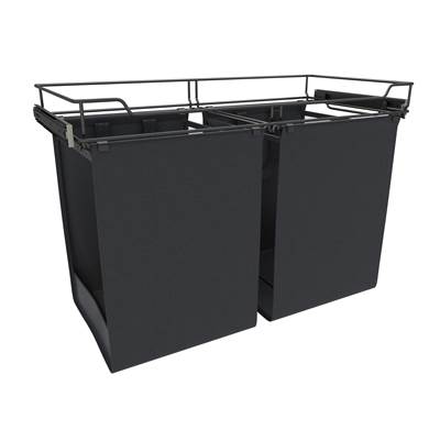 Rev-A-Shelf Canvas Pull-Out Hamper in Black