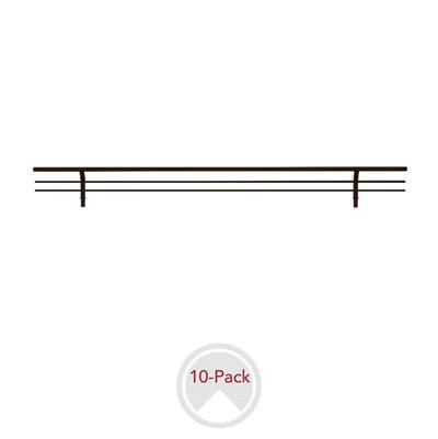 Rev-A-Shelf Sidelines Closet Shoe Rail - 10 Pack in Bronze