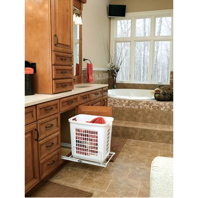 Rev-A-Shelf Classic Closet Polymer Replacement Hamper in White