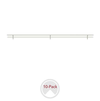 Rev-A-Shelf Sidelines Closet Shoe Rail - 10 Pack in Satin Nickel