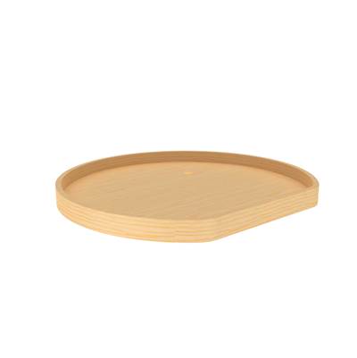 Rev-A-Shelf 28" D-Shape Lazy Susan with Swivel Bearing - Maple Wood and Steel in Natural Maple