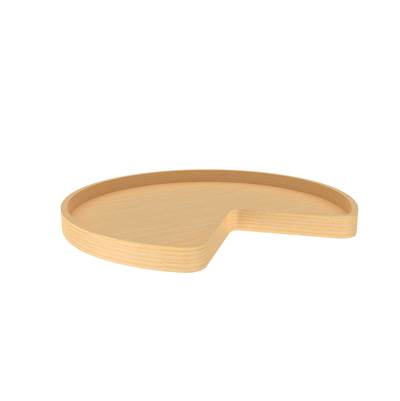 Rev-A-Shelf 28" Full Kidney Lazy Susan with Swivel Bearing - Maple Wood and Steel in Natural Maple