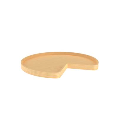 Rev-A-Shelf 32" Full Kidney Lazy Susan with Swivel Bearing - Maple Wood and Steel in Natural Maple