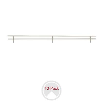 Rev-A-Shelf Sidelines Closet Shoe Rail - 10 Pack in Satin Nickel
