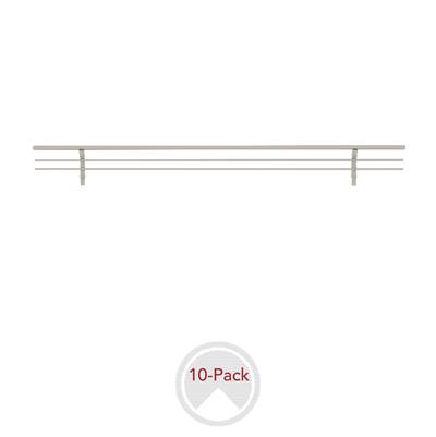Rev-A-Shelf Sidelines Closet Shoe Rail - 10 Pack in Satin Nickel