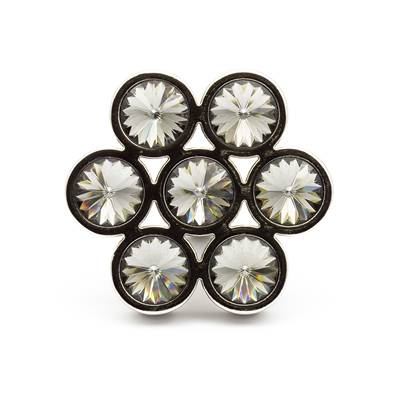 Richelieu America Swarovski Crystal Cabinet Knob in Smoked Crystal Chrome