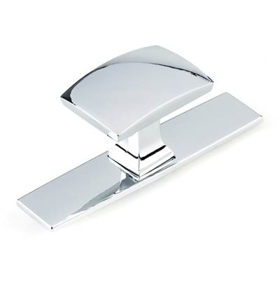 Richelieu America Transitional Wardrobe Cabinet Knob with Backplate - 2245 in Chrome