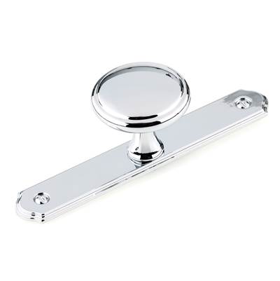 Richelieu America Transitional Metal Wardrobe Knob with Backplate in Chrome
