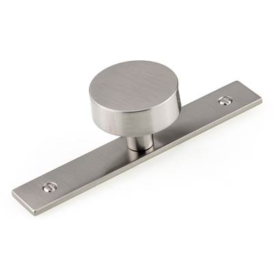 Richelieu America Contemporary Metal Wardrobe Knob with Backplate in Brushed Nickel