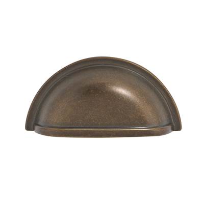 Richelieu America 3038 Traditional Brass Cup Pull in Burnished Brass