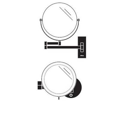 Robern Portray Wall-Mounted Magnification Mirror - 1X/7X in Polished Chrome
