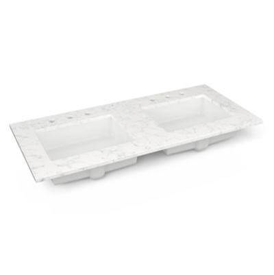 Robern Tops 49" Vanity Top - Quartz - Double Undercounter Sink - Three Hole in Lyra