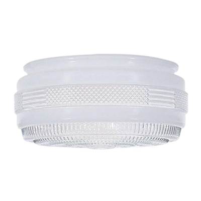 Satco 10" Drum Glass in White