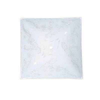 Satco 12" Fancy Square in White