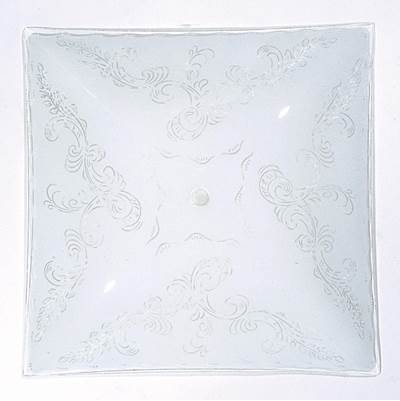 Satco 14" Fancy Square in White