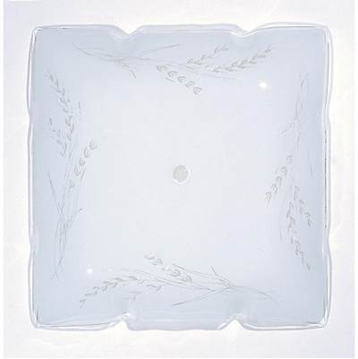 Satco 12" Ruffled Square in Ruffled Edge White