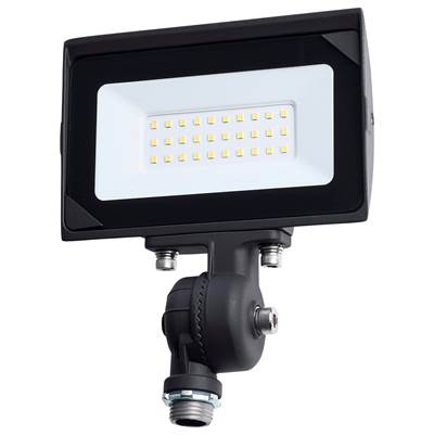 Satco 15 Watt LED DOB Tempered Glass Flood Light - 4000K CCT in Bronze