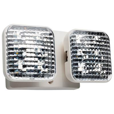 Satco Remote Emergency Light - Low-Voltage Backup - Dual Head in White
