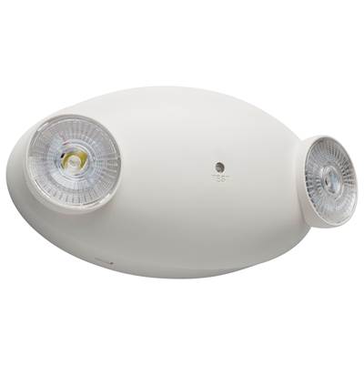 Satco Emergency Light - Dual Head - 120/277V - Remote Compatible in White