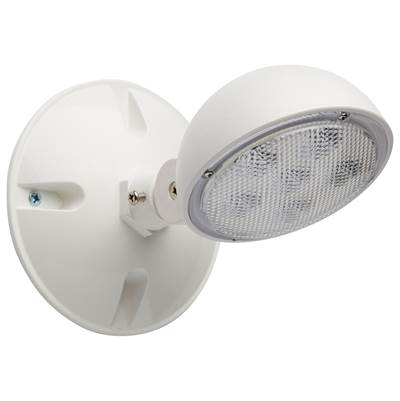 Satco Remote Emergency Light - Weatherproof - Single-Valve in White