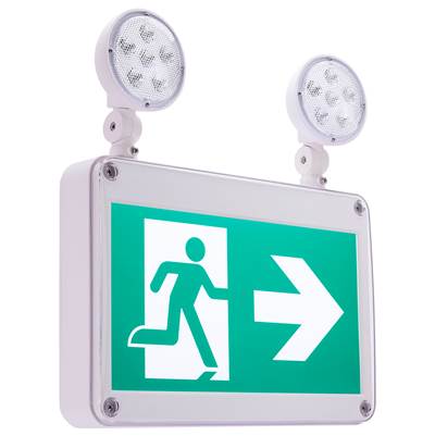 Satco Exit/Emergency Combo - Wet Location Lite Recessed Canopy in White