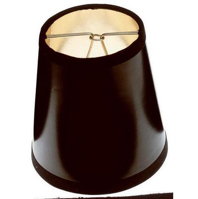 Satco Shade - Parchment Clip-On in Black