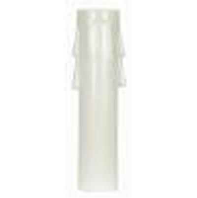 Satco 2" Candelabra Drip Cover in White/White