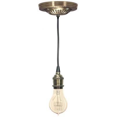 Satco Ribbed Vintage Canopy in Antique Brass