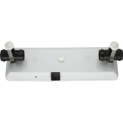 Satco 4-Light U-Bend Glass Fixture in Black and White Accents