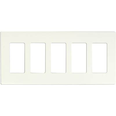 Satco Claro Wallplate - 5 Gang in White