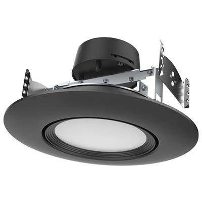 Satco 5-6" 10.5W Recessed Downlight - Selectable Color Temperature in Black