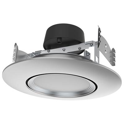 Satco 5-6" 10.5W Recessed Downlight - Selectable Color Temperature in Brushed Nickel