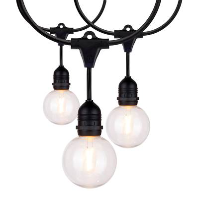 Satco 24 Ft String Light - G25 LED - 2200K in Black
