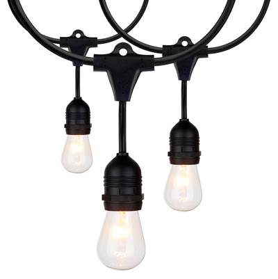Satco 24 Ft String Light - S14 Incandescent in Black