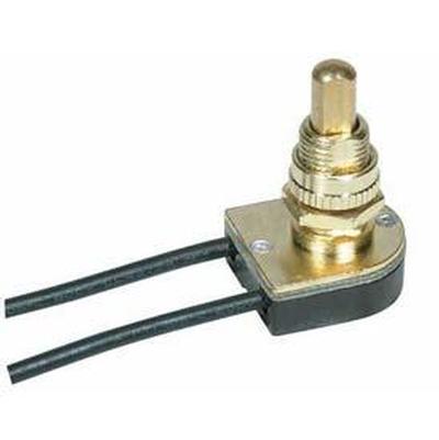Satco Push On/Off Switch - 5/8" in Brass Plated