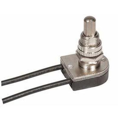 Satco Push Switch - 5/8" Shank in Nickel Plated
