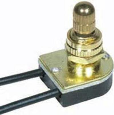 Satco On/Off Rotary Switch in Brass Plated