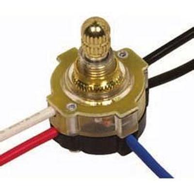 Satco 3-Way Rotary Switch in Nickel Plated